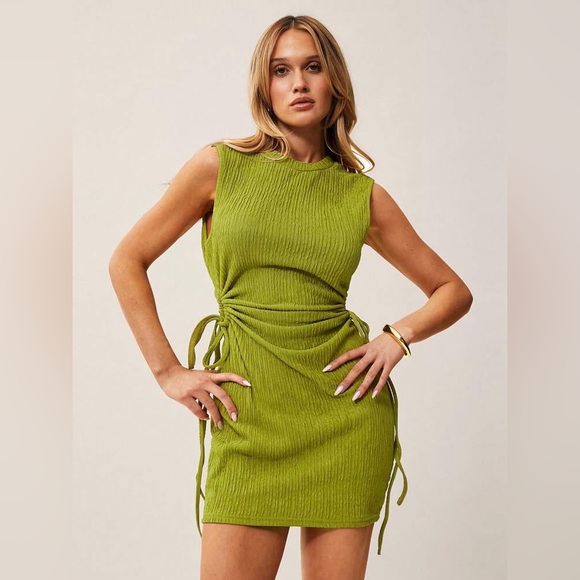 Dresses & Skirts - Cutout Drawstring Mini Dress